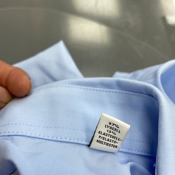 NEW Calvin Klein Men's M Active Performance Stretch Shirt Light Blue Regular Fit - Picture 7 of 10